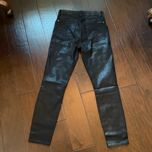 7 For All Mankind Women's Coated High Waist Ankle Skinny Jeans - size 26 / 2 - Picture 5 of 5